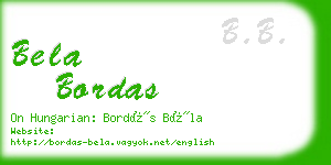 bela bordas business card